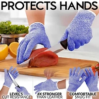 Cut Resistant Gloves Food Grade Level 5 Protection - Comfortable Safety Work