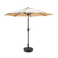 WestinTrends 9 Ft Outdoor Patio Market Umbrella with Black Round Base