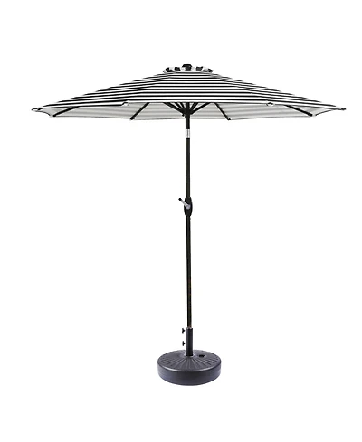 WestinTrends 9 Ft Outdoor Patio Market Umbrella with Black Round Base