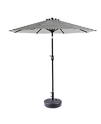 WestinTrends 9 Ft Outdoor Patio Market Umbrella with Black Round Base