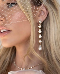 Ettika Elegantly Modern Crystal Earrings in 18K Gold Plating