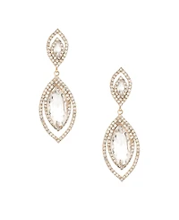 Ettika Timeless Crystal Dangle Earrings in 18K Gold Plating