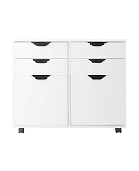 Winsome Halifax 26.3" Wood 2-Door Wide Storage Cabinet