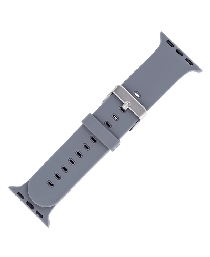 WITHit Gray Smooth Silicone Band designed for Apple Watch 42mm (Series 1-3 only) & 44/45/46/49mm (Ultra & Ultra 2)