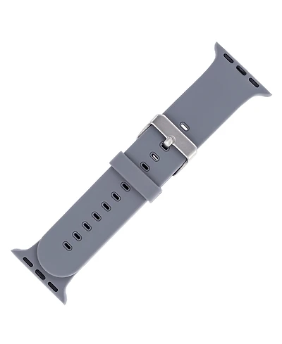 WITHit Gray Smooth Silicone Band designed for Apple Watch 42mm (Series 1-3 only) & 44/45/46/49mm (Ultra & Ultra 2)