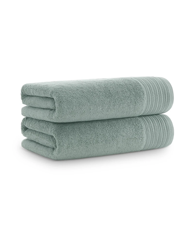 Aston and Arden Anatolia Turkish Bath Towels (2 Pack), 30x60, 600 Gsm, Woven Linen-Inspired Dobby, Ring Spun Combed Cotton, Low Twist