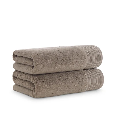 Aston and Arden Anatolia Turkish Bath Towels (2 Pack), 30x60, 600 Gsm, Woven Linen-Inspired Dobby, Ring Spun Combed Cotton, Low Twist