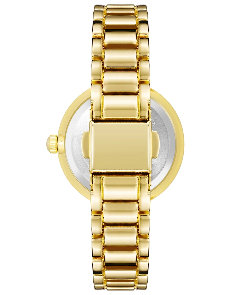 Anne Klein Gold-Tone Metal Alloy Link Bracelet Watch, 26MM