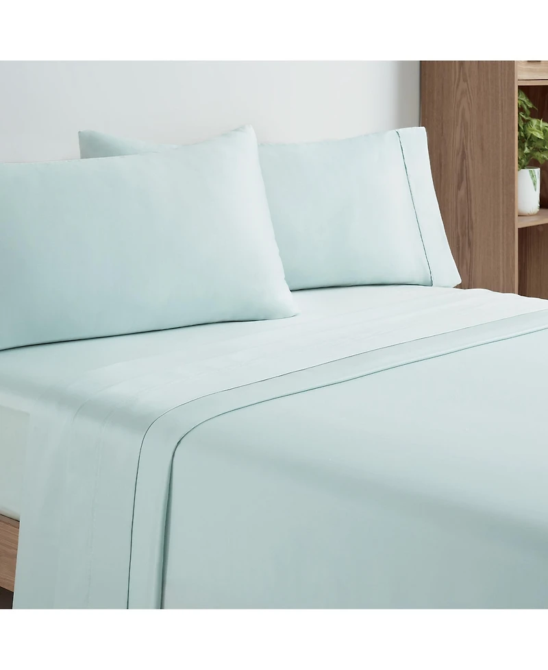 Aston and Arden Eucalyptus Tencel King Sheet Set, 1 Flat Sheet, Fitted 2 Pillowcases, Ultra Soft Fabric, Breathable Cooling, Eco-Friendly