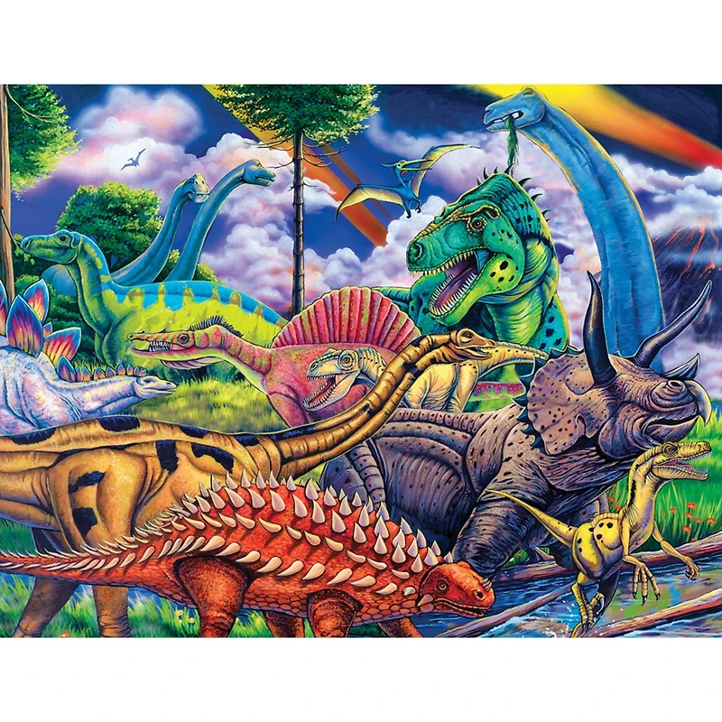 Masterpieces World of Animals Dinosaur Friends 100 Piece Jigsaw Puzzle