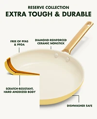 GreenPan Reserve Padova Ceramic 10" & 12" Nonstick Frypans, Set of 2
