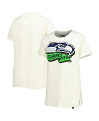Women's New Era Cream Seattle Seahawks Chrome Sideline T-shirt