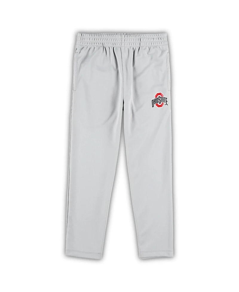 Preschool Boys and Girls Scarlet, Gray Ohio State Buckeyes Red Zone Jersey Pants Set