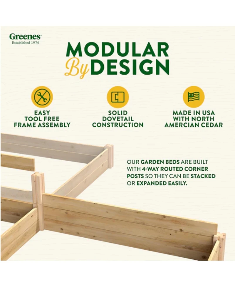 Greenes Fence Co 4 ft x 4 ft x 5.5 ft Raised Kit Garden