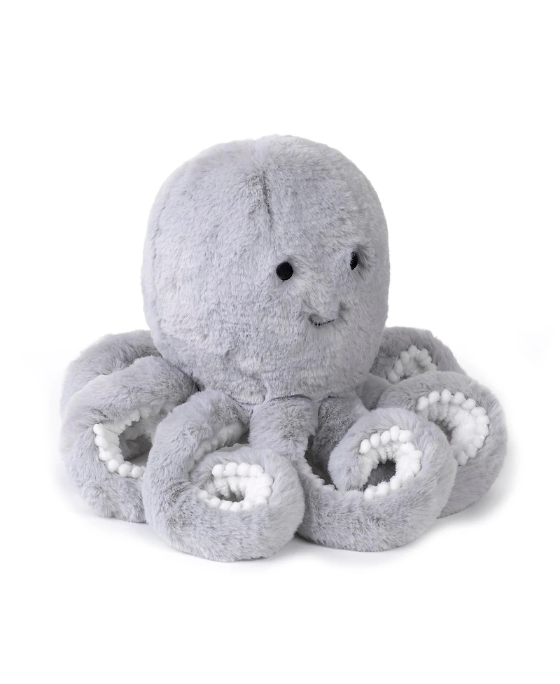 Lambs & Ivy Ocean Blue Plush Gray Octopus Stuffed Animal Toy - Inky