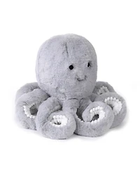 Lambs & Ivy Ocean Blue Plush Gray Octopus Stuffed Animal Toy - Inky