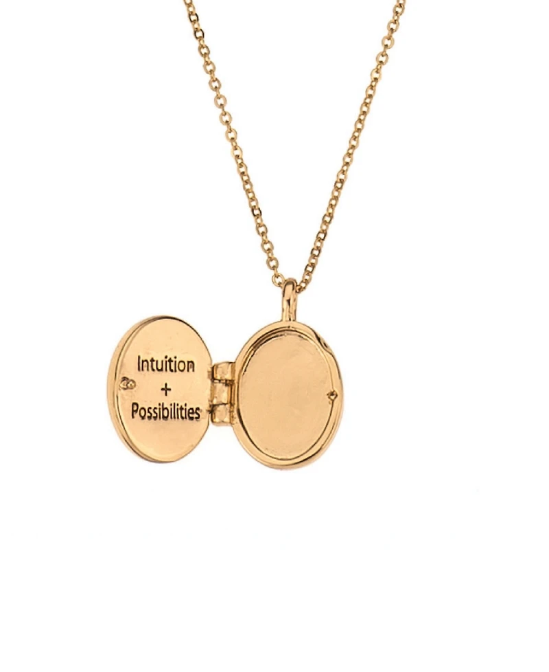 Charged Stone Locket Necklace