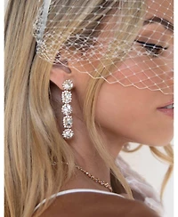 Ettika Crystal Droplets Earrings in 18K Gold Plating