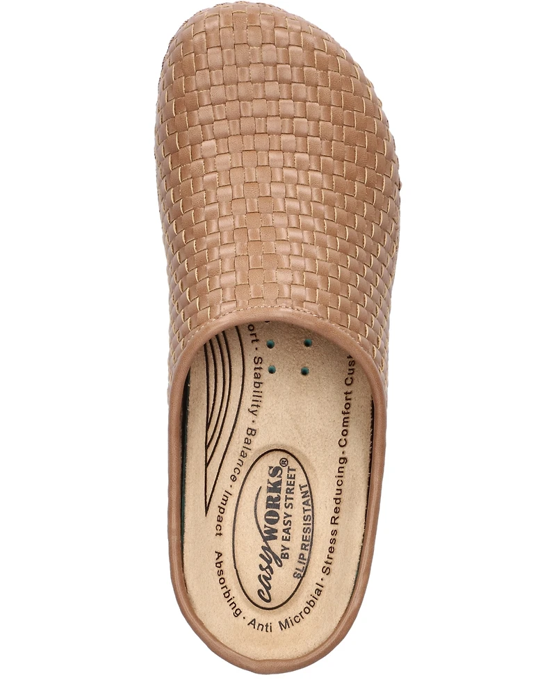 Easy Street Women's Works Soliea Slip Resistant Clogs