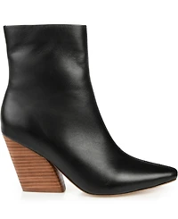 Journee Signature Women's Hydra Angular Stacked Heel Booties