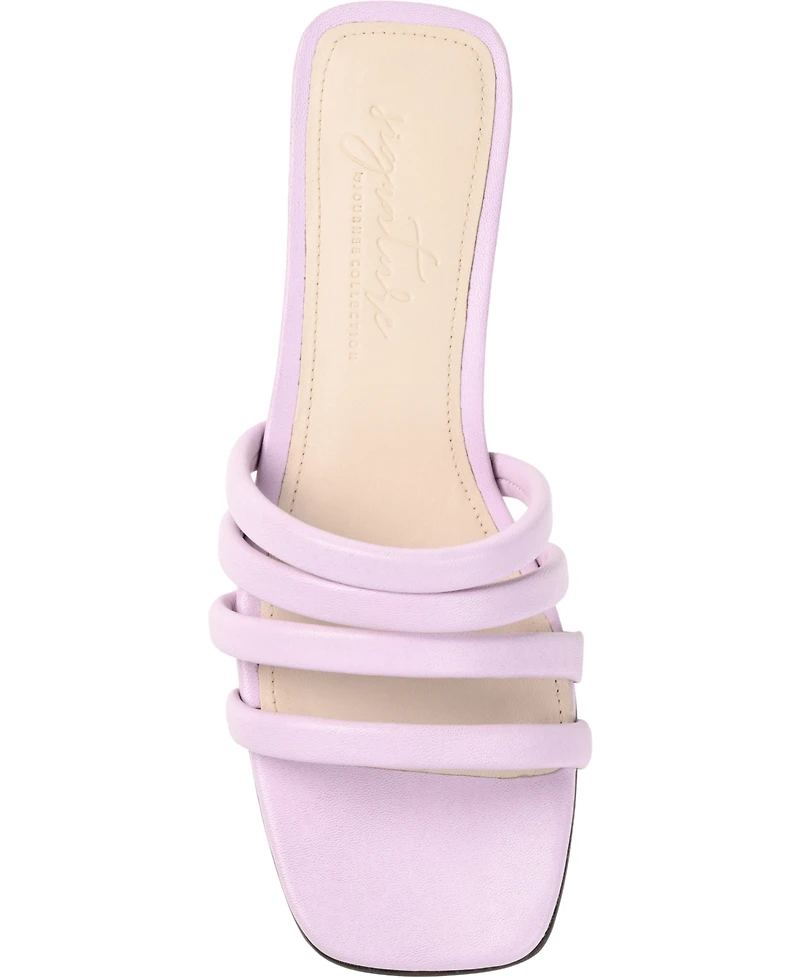 Journee Signature Women's Cendi Strappy Band Flat Sandals