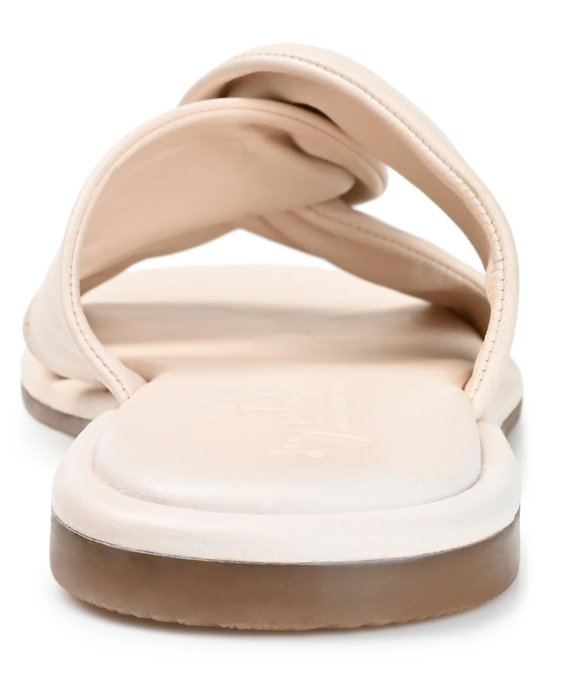 Journee Signature Women's Kanndice Twisted Slip-On Sandals
