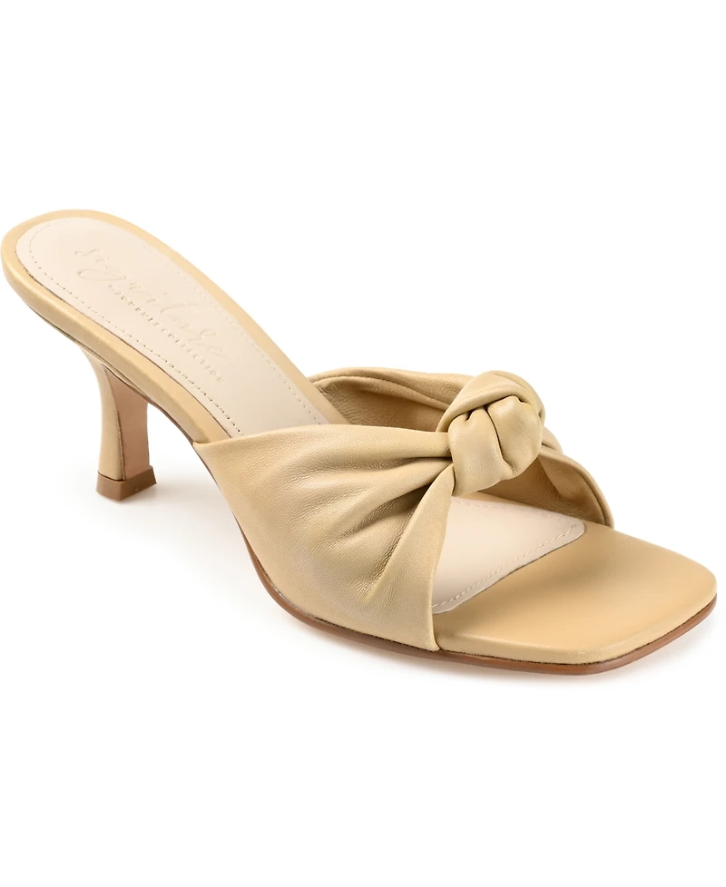 Journee Signature Women's Finlee Knotted Slip On Sandals