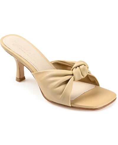 Journee Signature Women's Finlee Knotted Slip On Sandals