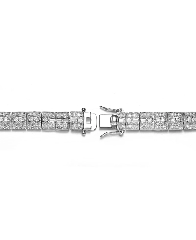 Sterling Silver Cubic Zirconia Elegant Bracelet