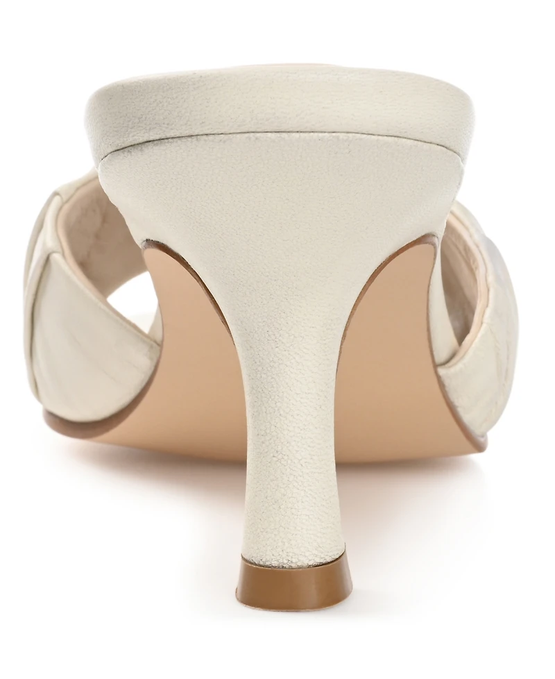 Journee Signature Women's Juliette Leather Open Toe Dress Sandals