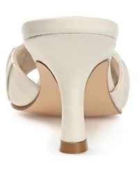 Journee Signature Women's Juliette Leather Open Toe Dress Sandals