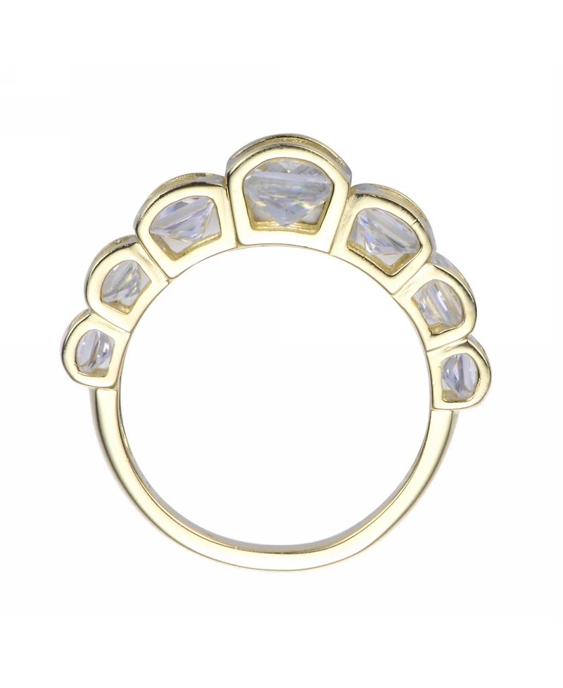 Sterling Sivlver Gold Plated Cubic Zirconia Vintage Ring
