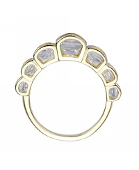 Sterling Sivlver Gold Plated Cubic Zirconia Vintage Ring