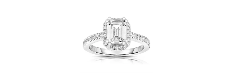 Sterling Silver Asscher-cut Cubic Zirconia Ring