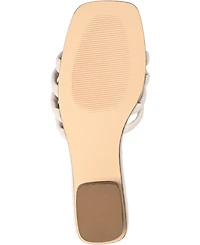 Journee Signature Women's Cendi Strappy Band Flat Sandals