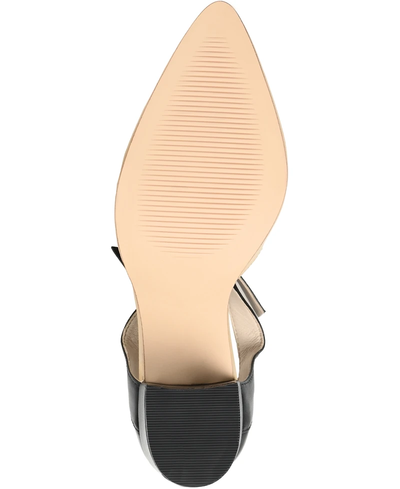 Journee Signature Women's Camille Two-Piece Block Heel Pumps