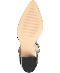 Journee Signature Women's Camille Two-Piece Block Heel Pumps