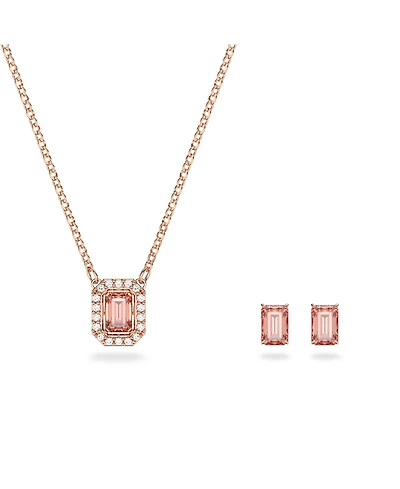 Swarovski Millenia Octagon Cut Swarovski Zirconia Necklace and Earring Set, 2 Pieces