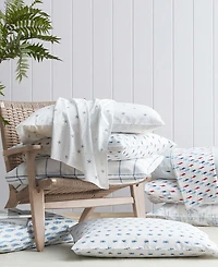 Nautica Whale Stripe Cotton Percale 3-Piece Sheet Set, Twin Xl