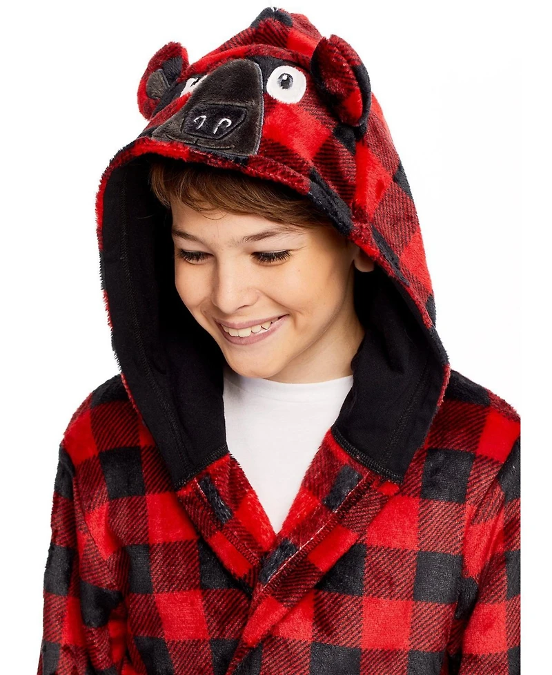 Jellifish Kids Toddler|Child Boys Fleece Sleep Robe - Soft & Cozy Kids Bathrobe
