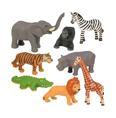 Kaplan Early Learning Company Jungle Animal Set - Set of 8
