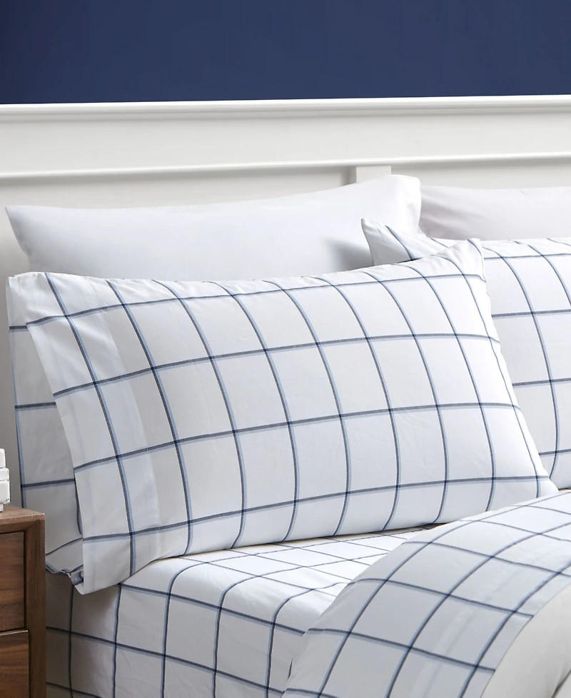 Nautica Plot Cotton Percale -Piece Sheet Set