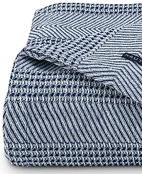 Nautica Chevron Stripe Yarn Dye Cotton Blanket, King