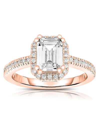 Sterling Silver Asscher-cut Cubic Zirconia Ring