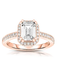 Sterling Silver Asscher-cut Cubic Zirconia Ring