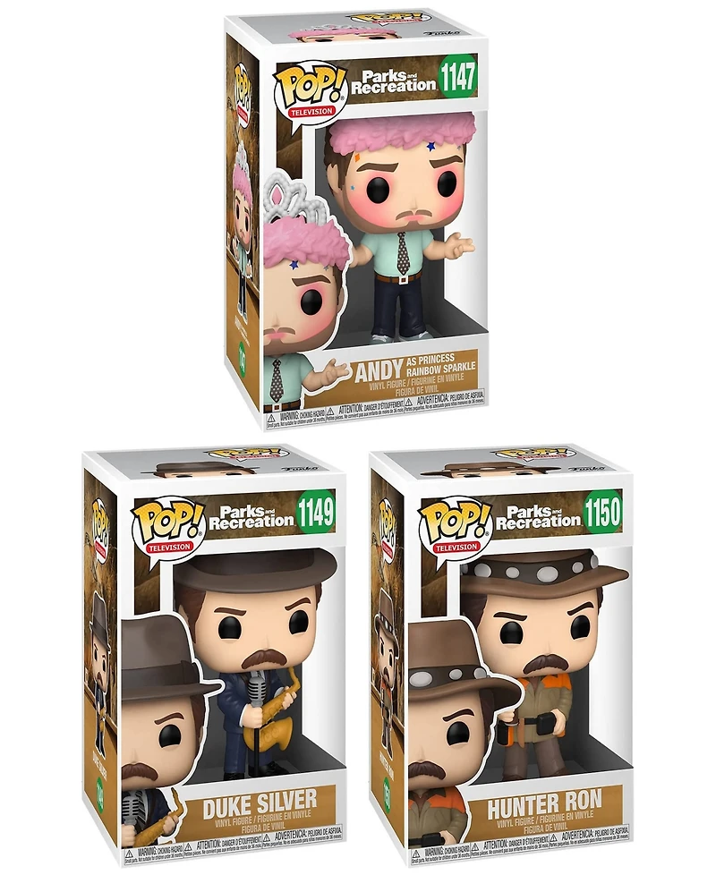 Funko Pop Television Parks Recreation 3 Piece Collectors Set