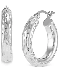 Giani Bernini Textured Tube Small Hoop Earrings, 20mm, Created for Macy's