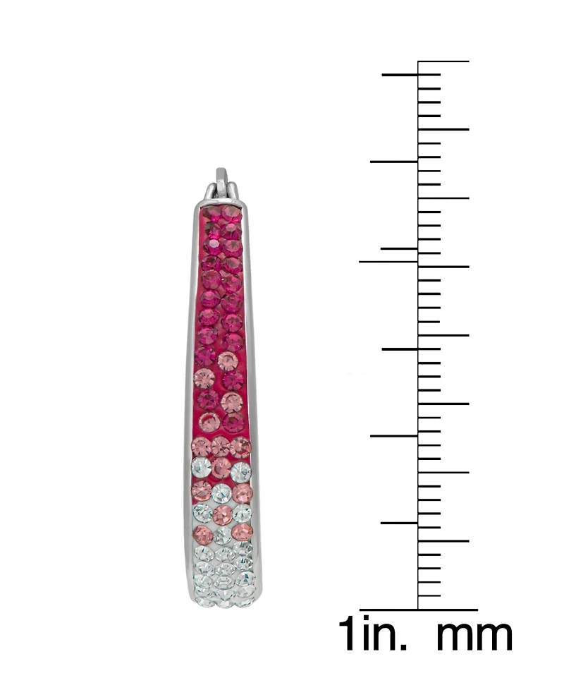 Macy's Women's Color Crystal Hoop Earrings