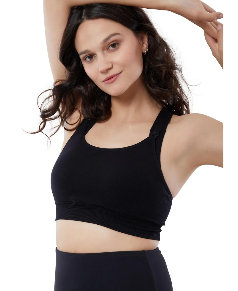 Women's Maternity Seamless & Nursing Sports Bra Bundle Set of 2