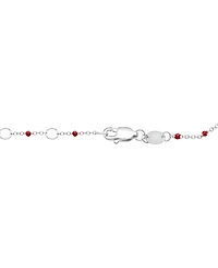 Aquamarine (1/5 ct. t.w.) & Enamel Bead Link Bracelet in Sterling Silver (Also in Additional Gemstones)